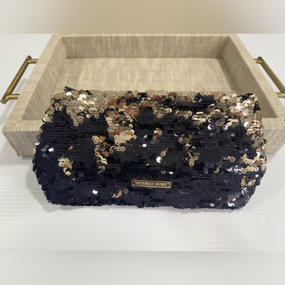 Victoria's Secret sequin clutch bag.